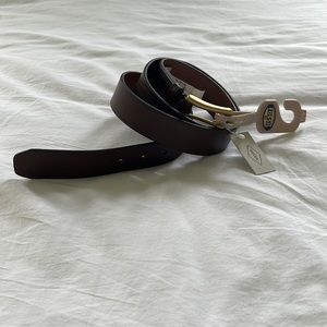 NWT Fossil Morrison Dark Brown Mens Belt